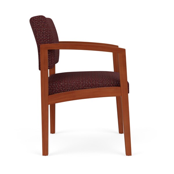 Lenox Wood Guest Chair Wood Frame, Cherry, RF Nebbiolo Upholstery